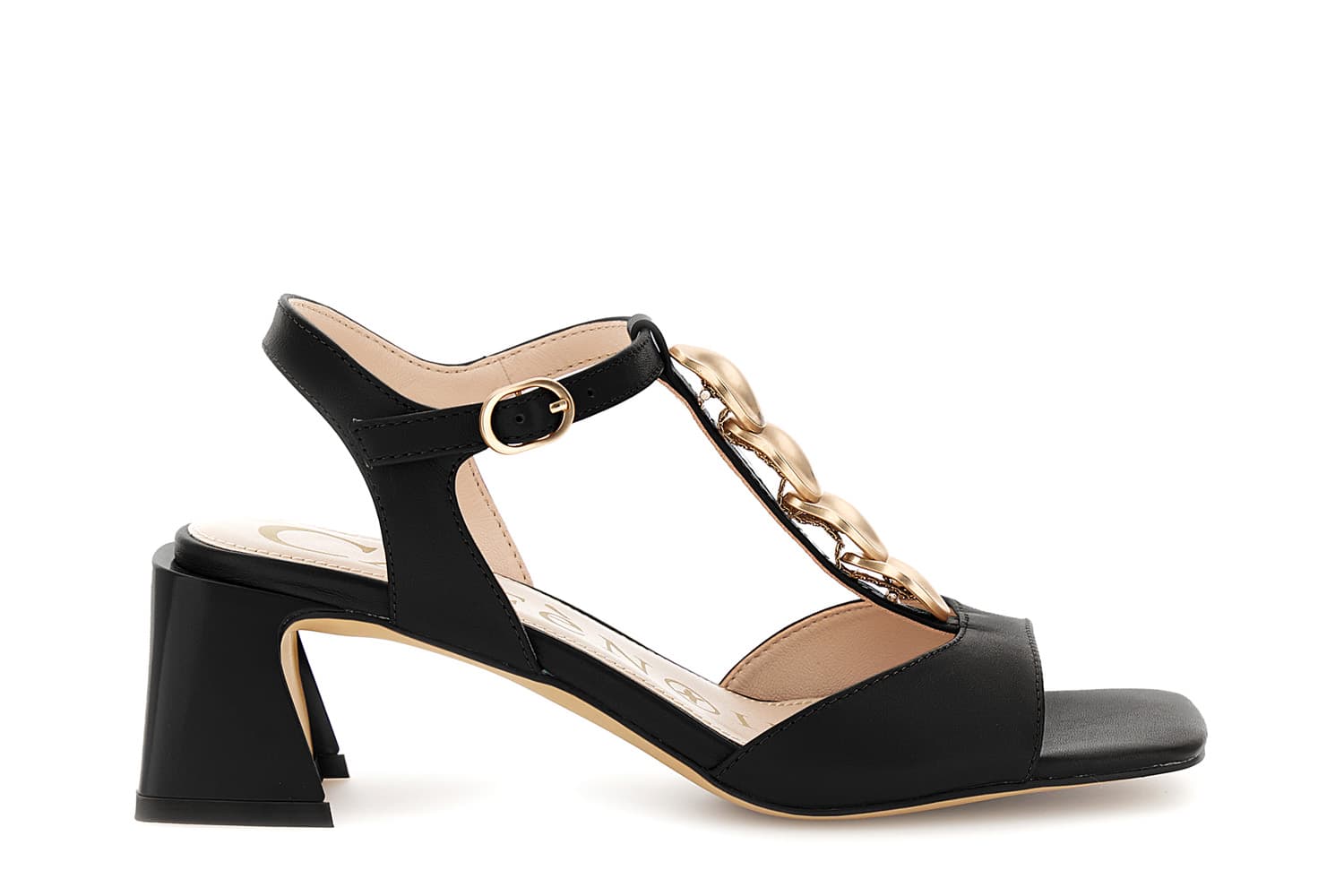 CafèNoir — Sandali gilda in nappa con accessorio nero
