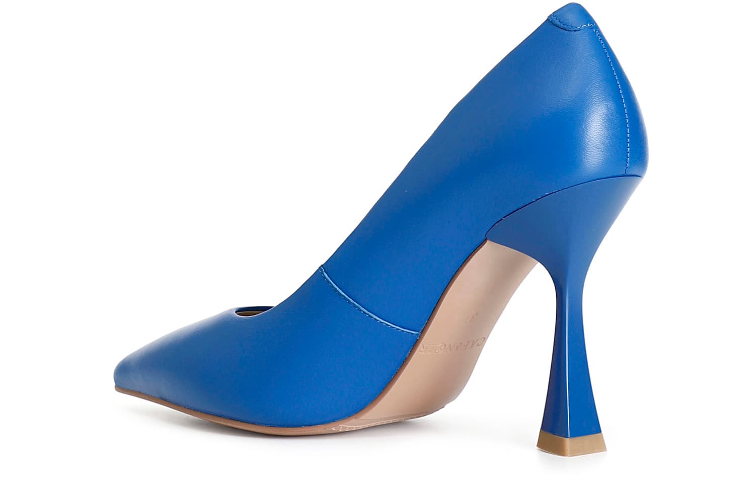Décolleté in nappa blu royal — vista 2