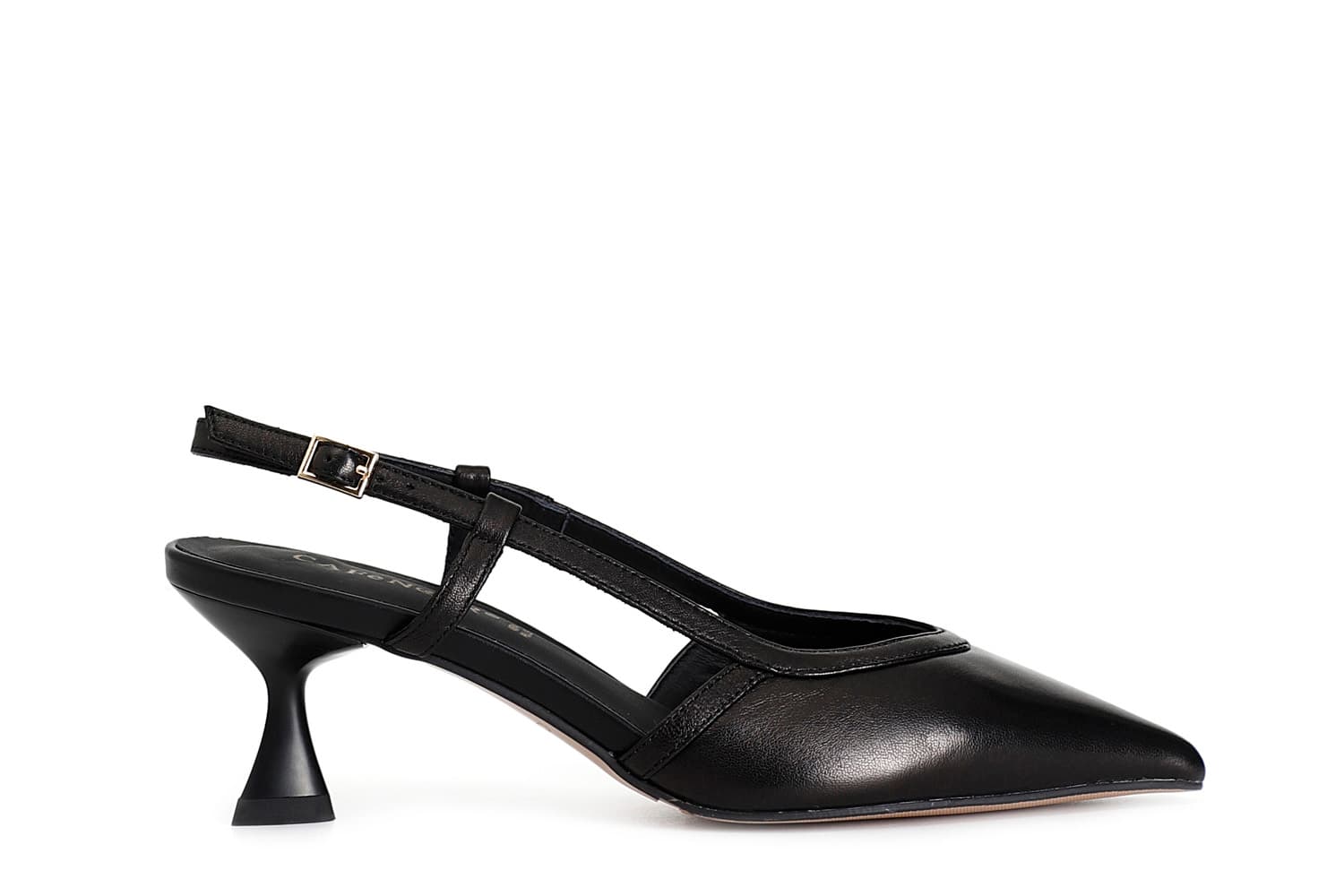 CafèNoir — Décolleté aperta dietro in nappa nero