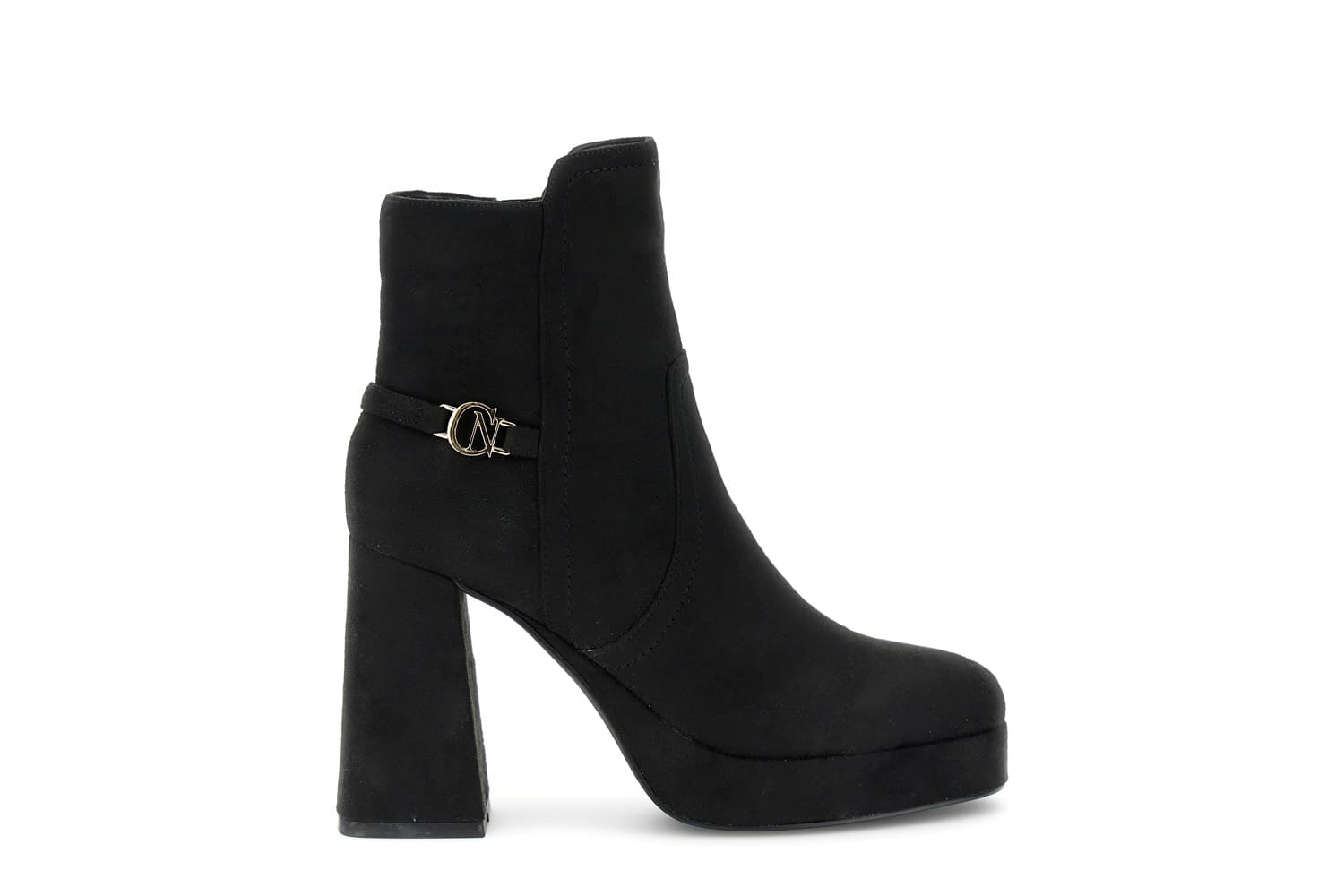 CafèNoir — Tronchetto da donna in microfibra con accessorio personalizzato nero