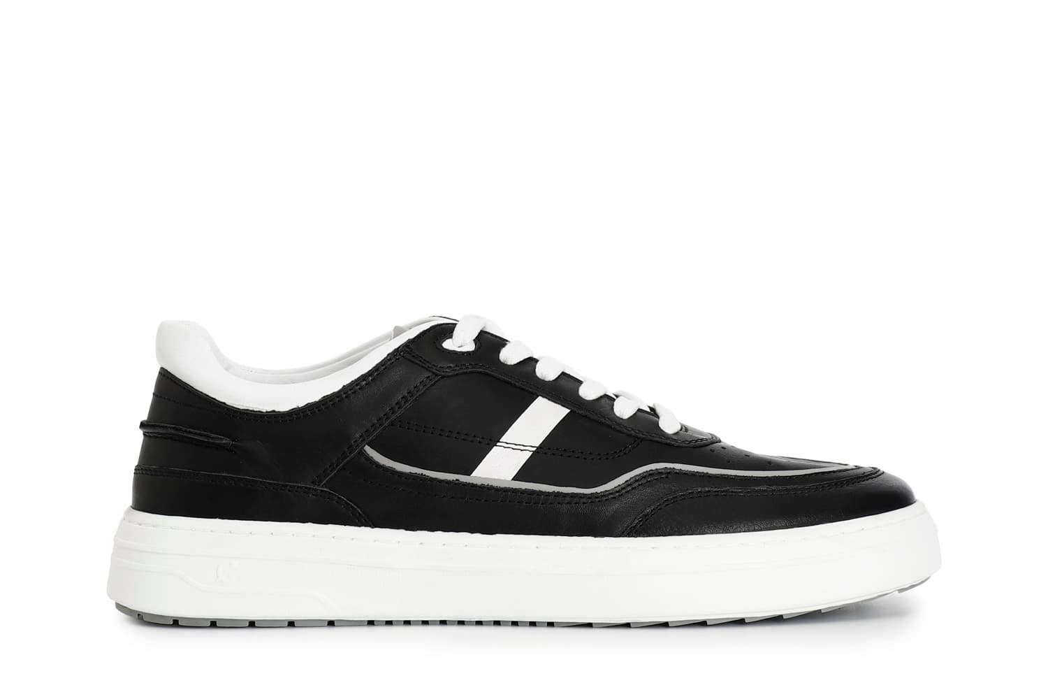Sneakers uomo in pelle nero — vista 3
