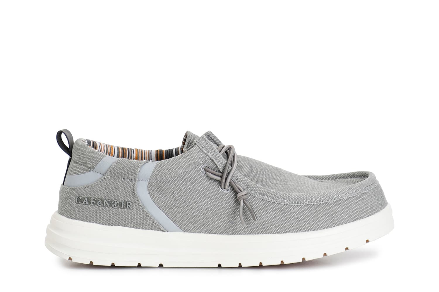 CafèNoir — Scarpe barca in tessuto grigio