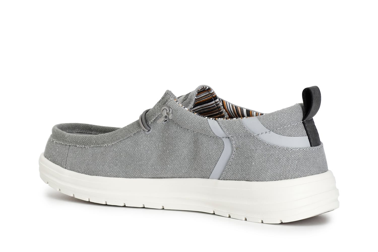 Scarpe barca in tessuto grigio — vista 2