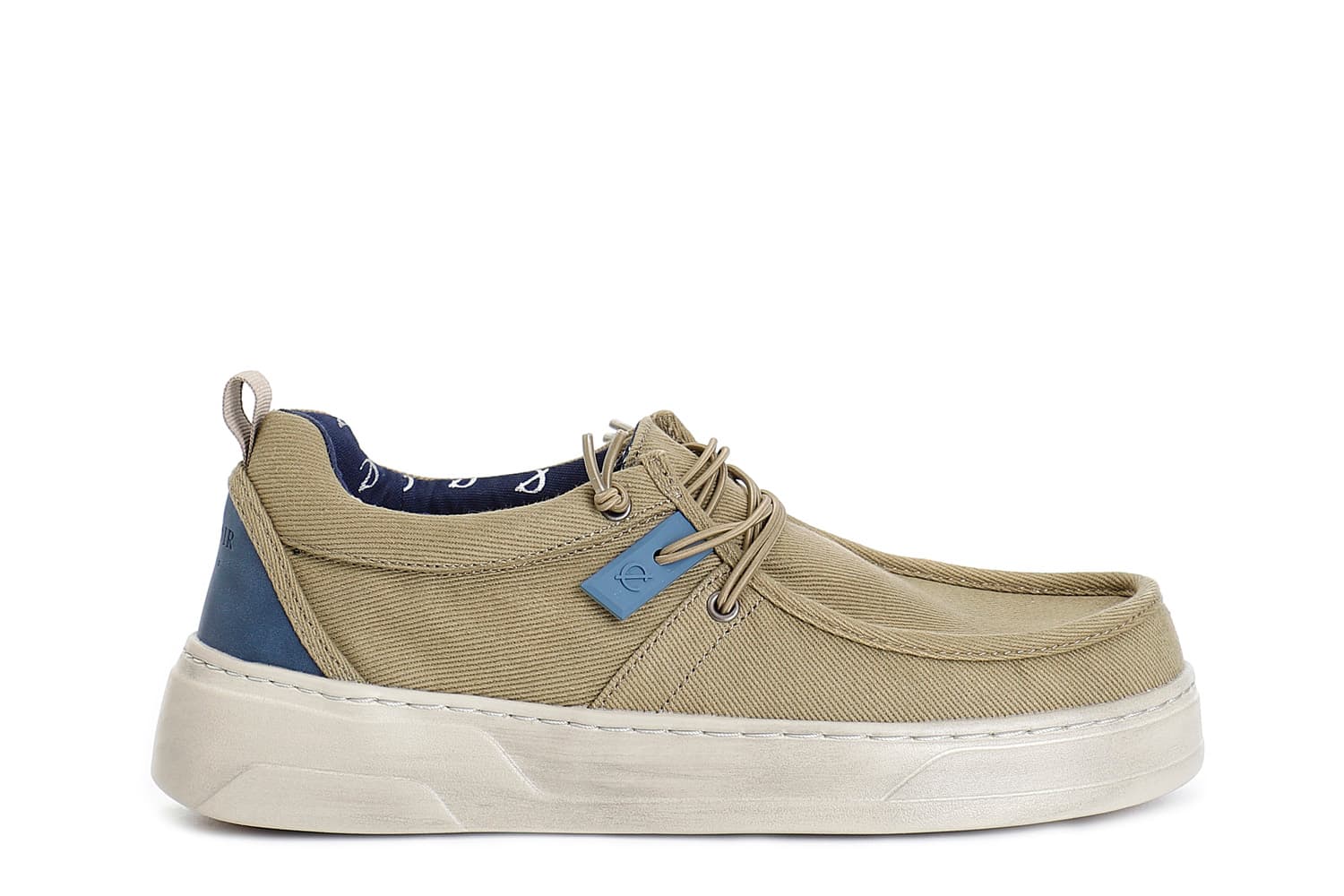 CafèNoir — Scarpe allacciate in tessuto sabbia