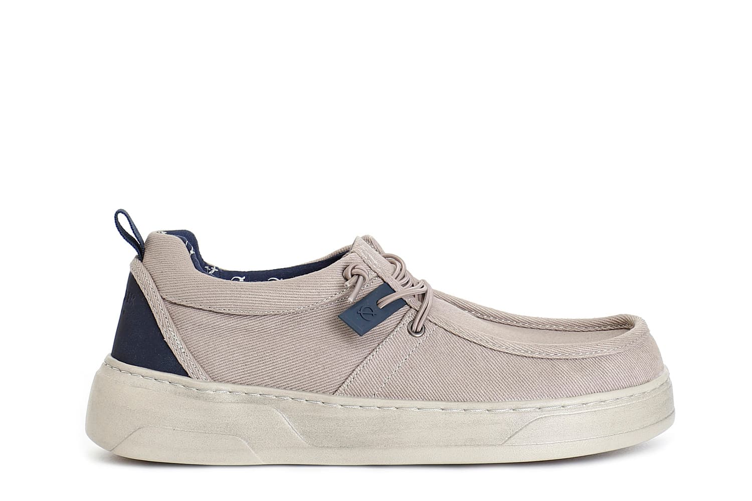 CafèNoir — Scarpe allacciate in tessuto grigio