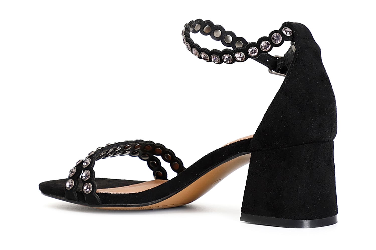 Sandali toppone chiuso con strass nero — vista 2