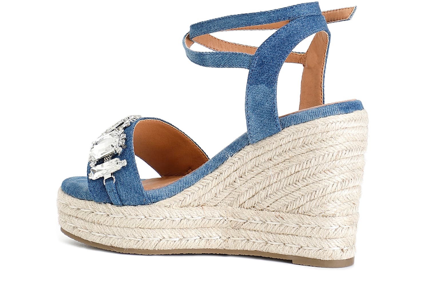 Sandali in canvas con applicazioni sulla tomaia jeans — vista 4