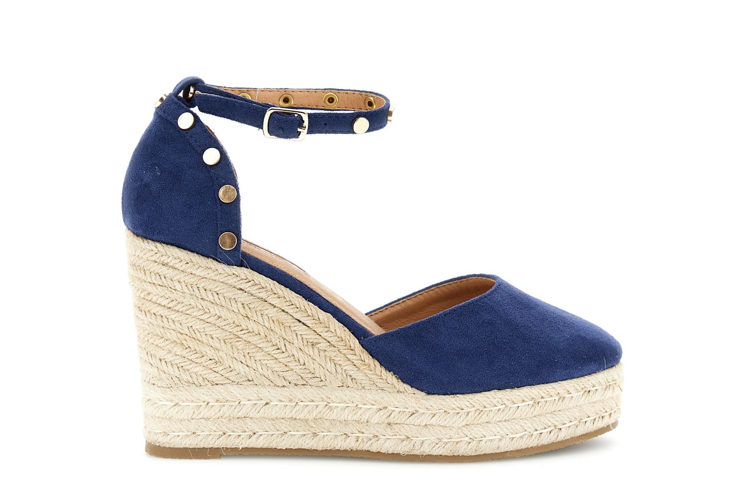 Décolleté in microfibra con borche a decoro navy — vista 3