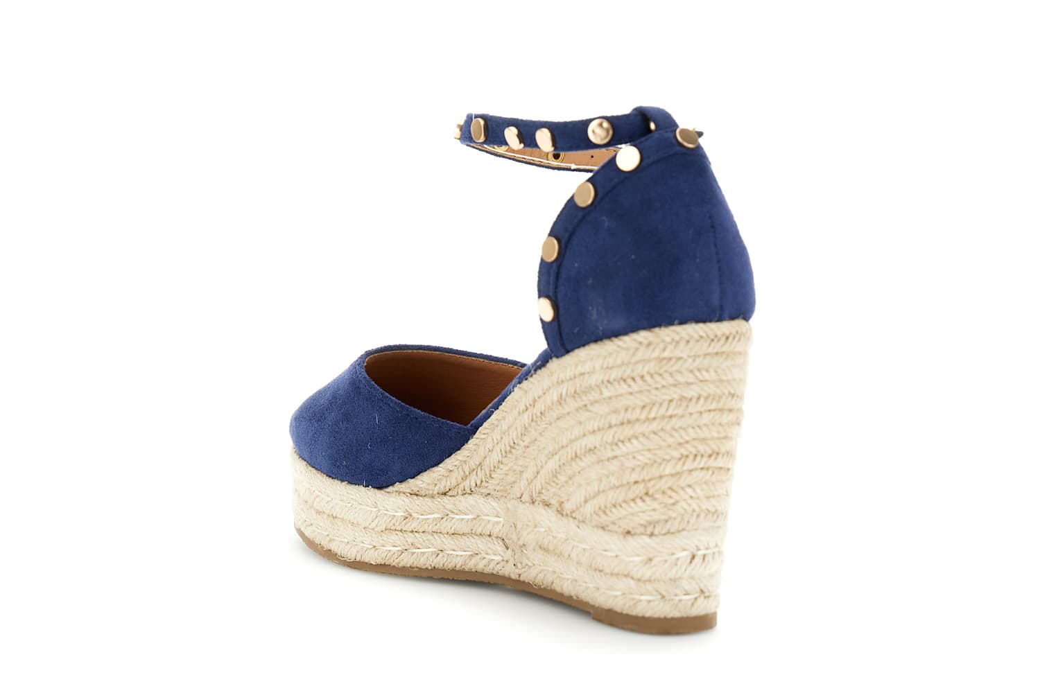 Décolleté in microfibra con borche a decoro navy — vista 4
