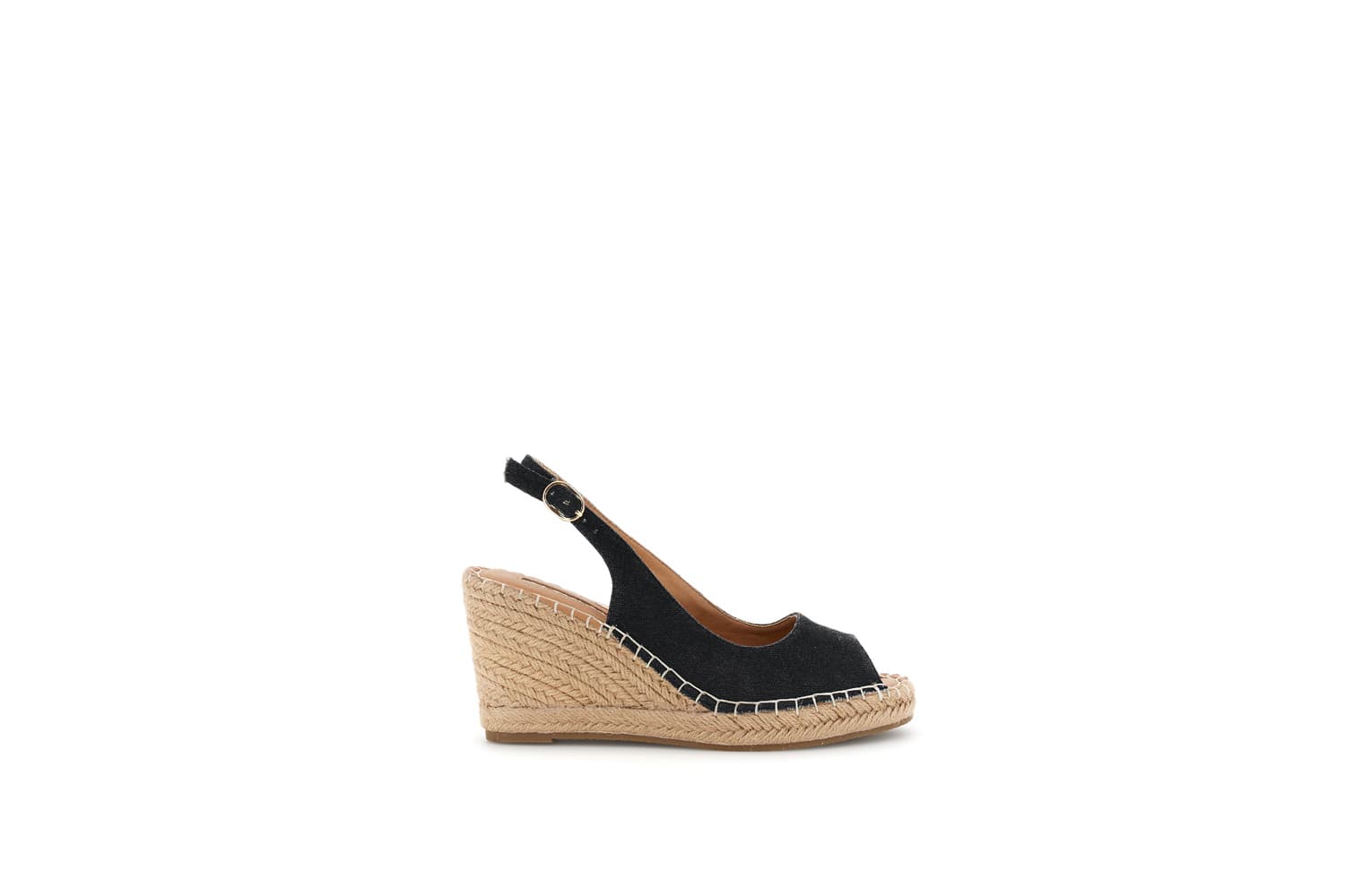 CafèNoir — Sandali spuntata in canvas nero
