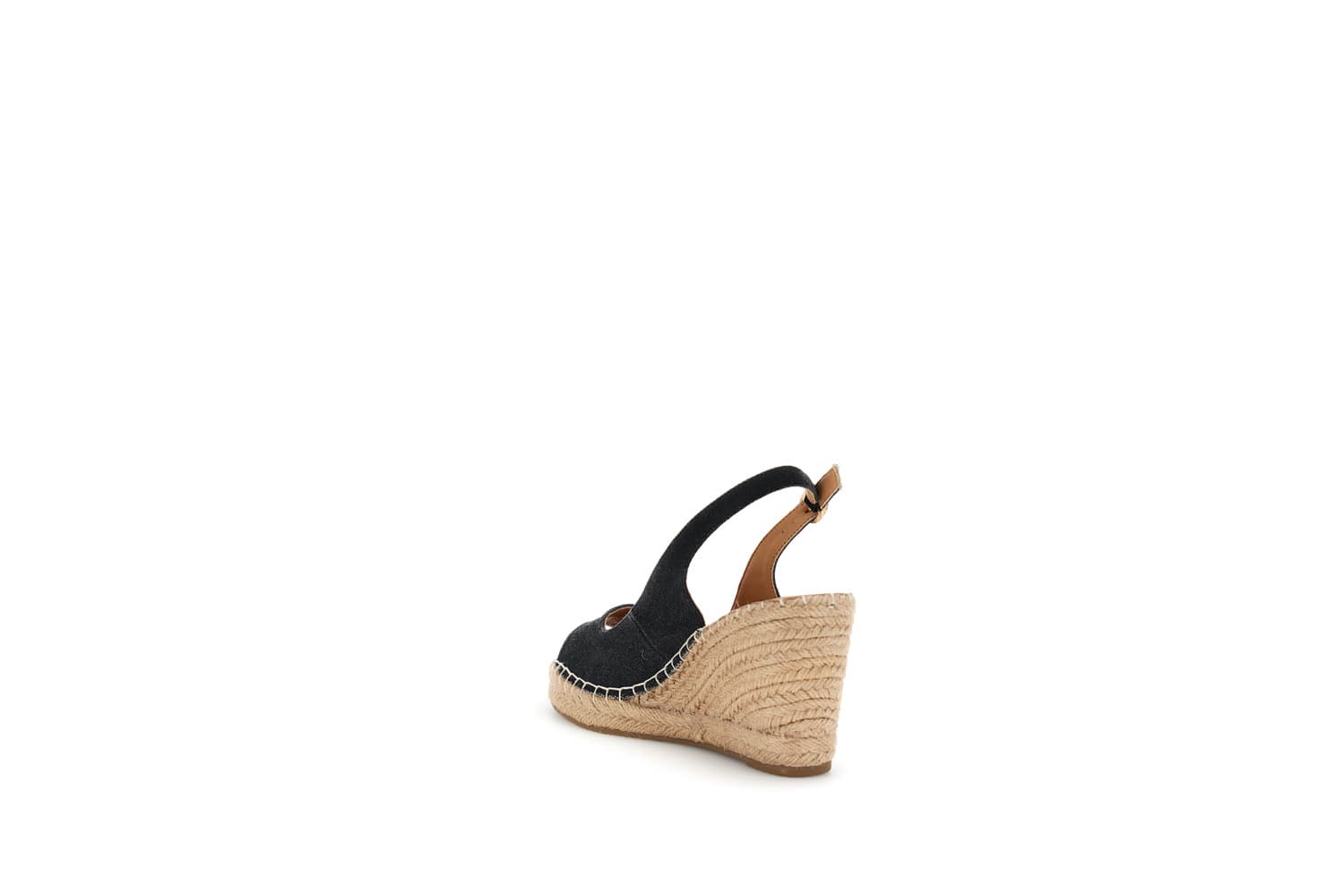 Sandali spuntata in canvas nero — vista 2