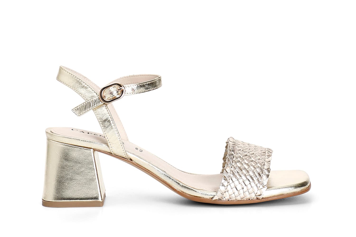 CafèNoir — Sandali in pelle con intreccio oro