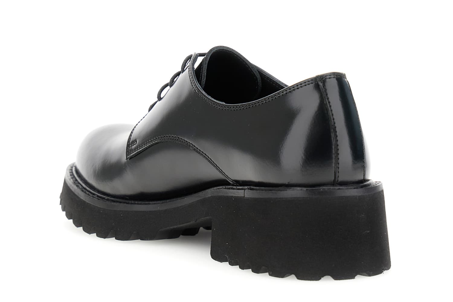 Derby in pelle abrasivata nero — vista 2