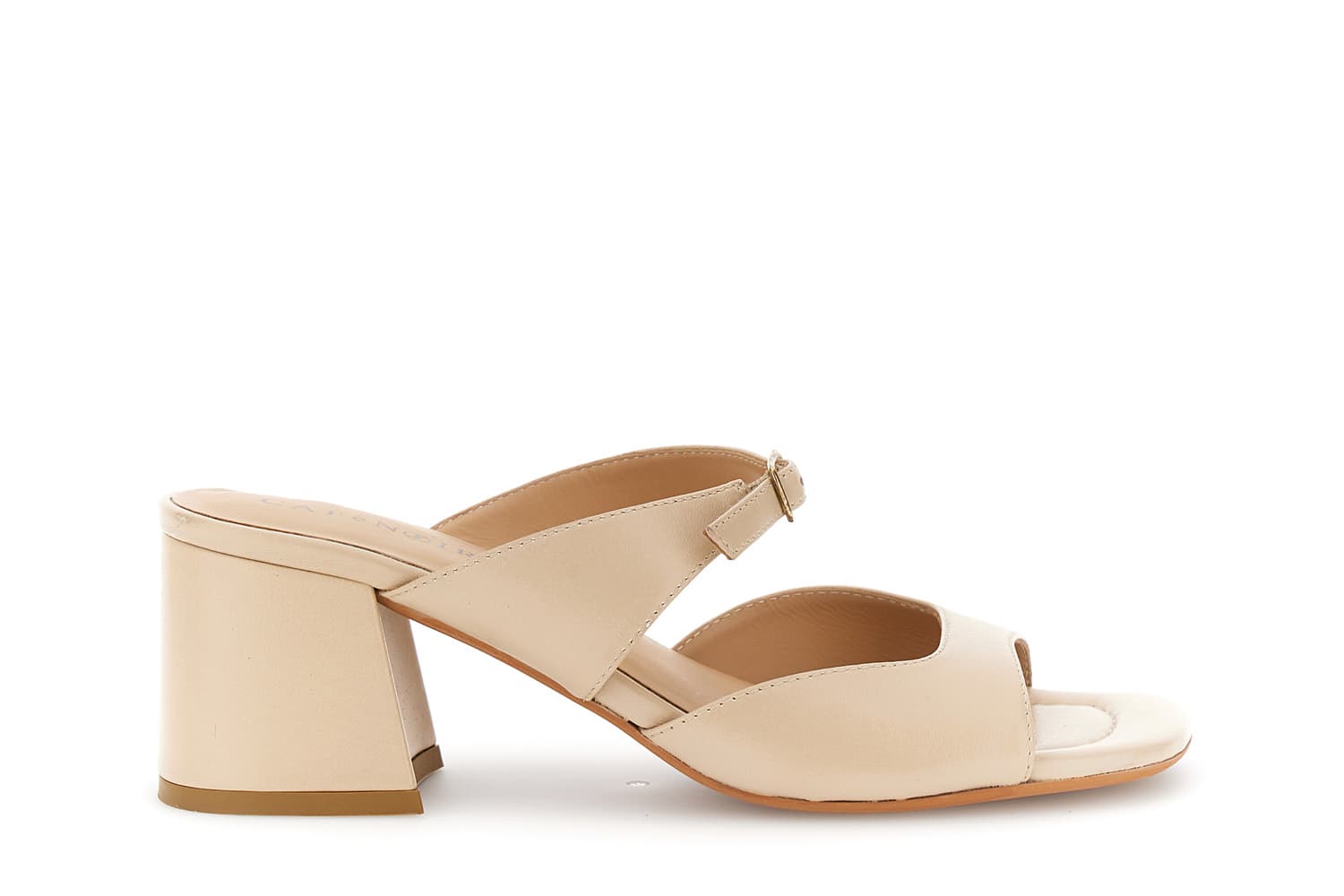 CafèNoir — Sandali ciabatta in pelle beige