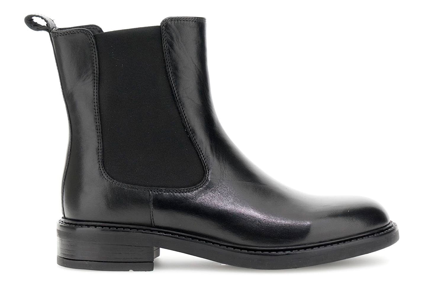 CafèNoir — Tronchetti in pelle con elastici nero