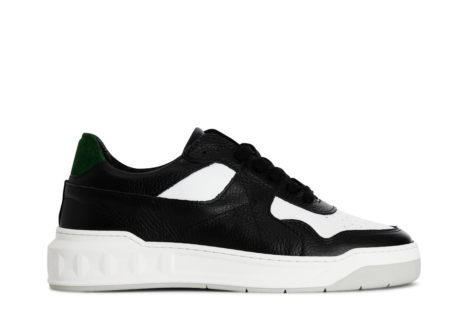 CafèNoir — Sneakers uomo in pelle nero/bianco