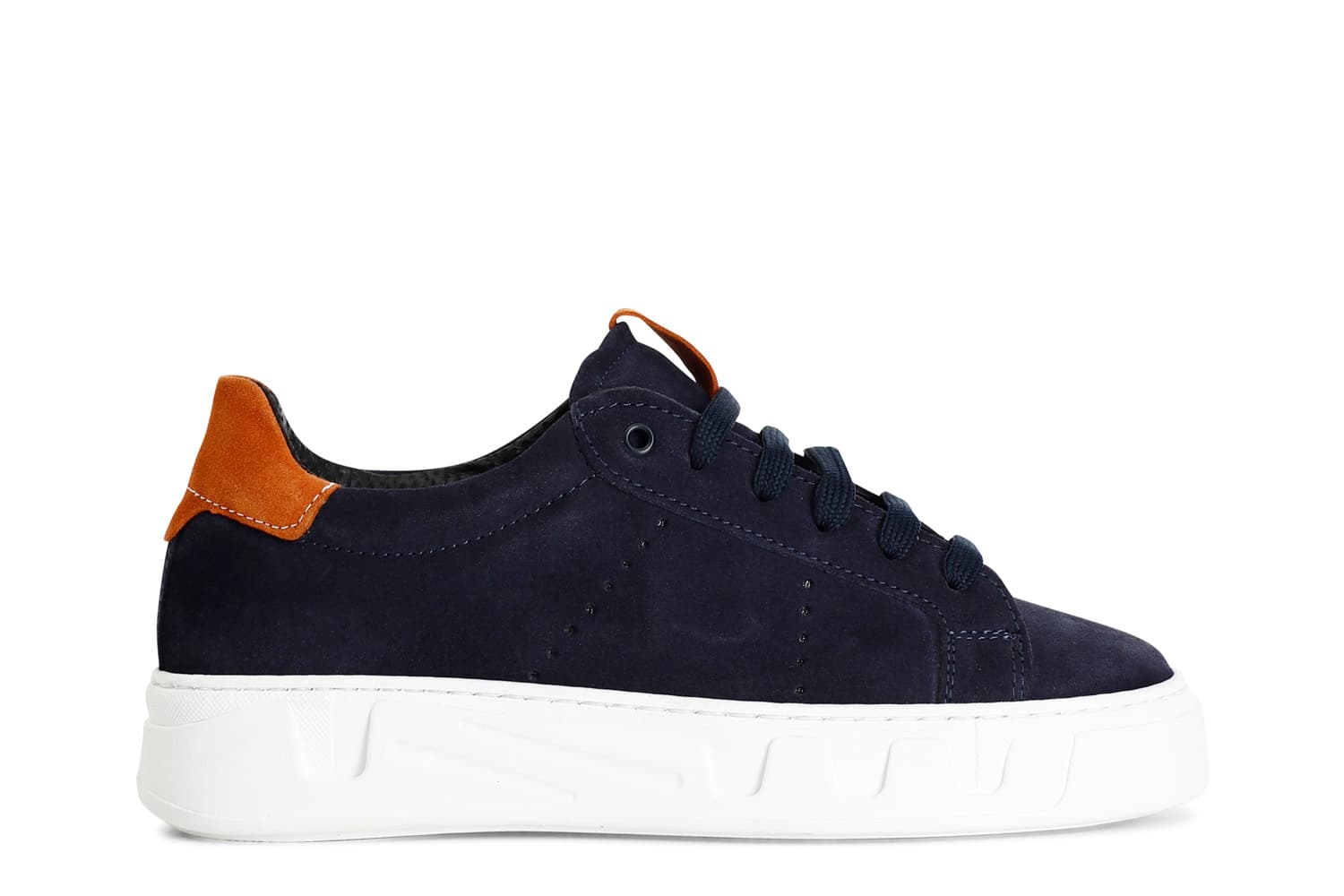 CafèNoir — Sneakers uomo in pelle scamosciata blu