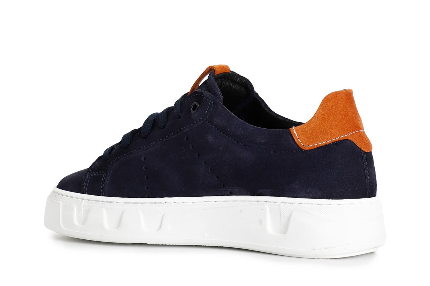 Sneakers uomo in pelle scamosciata blu — vista 2