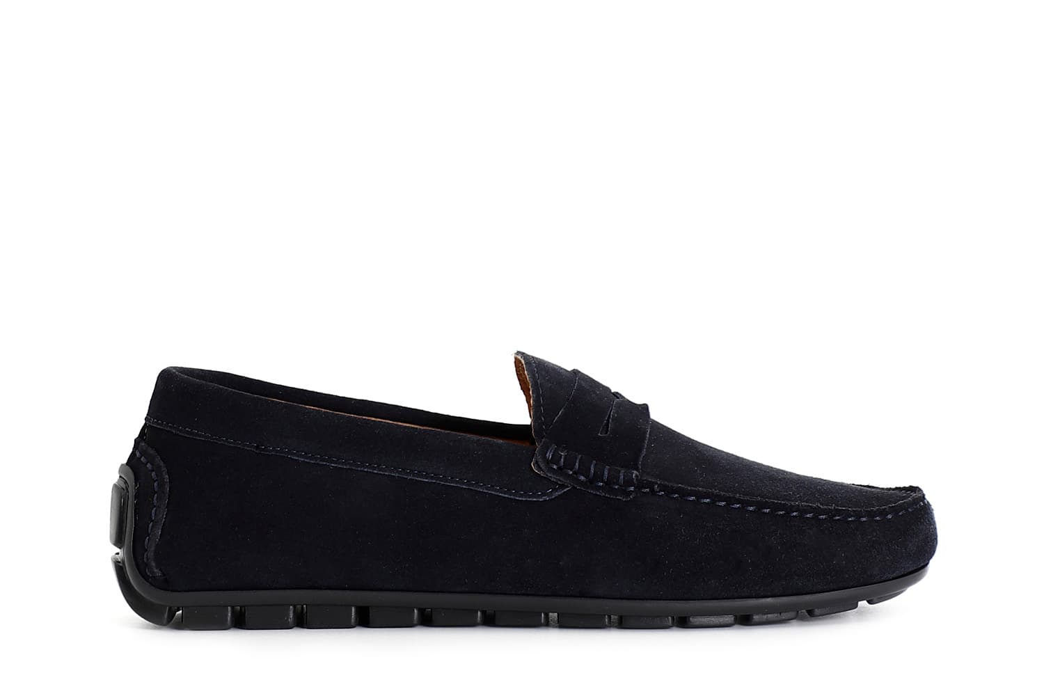 CafèNoir — Mocassini uomo in pelle scamosciata blu