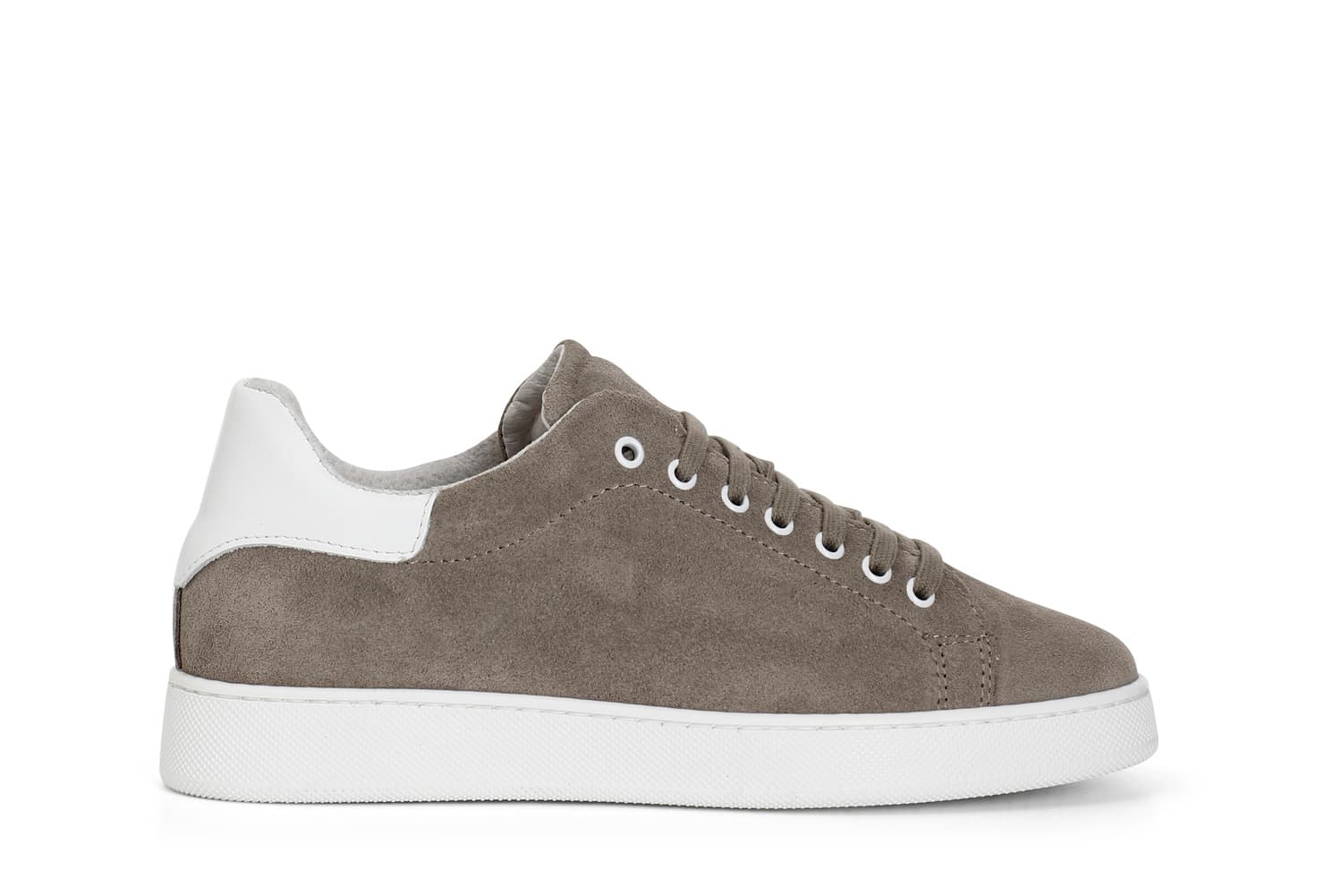 CafèNoir — Sneakers uomo in camoscio e pelle sabbia