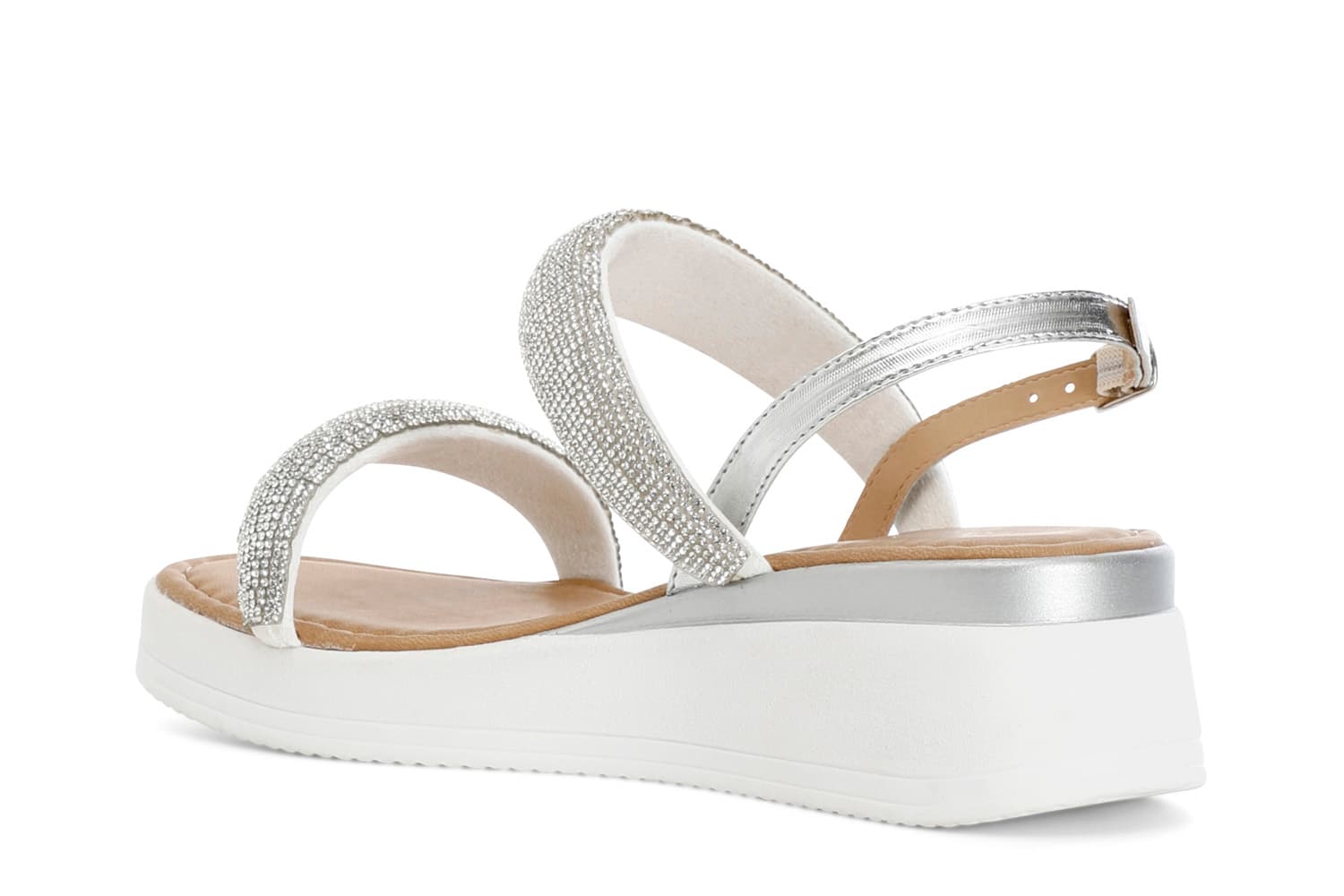 Sandali frate con strass argento — vista 2