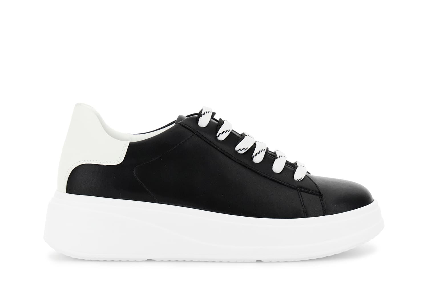CafèNoir — Sneaker in pelle nero/bianco