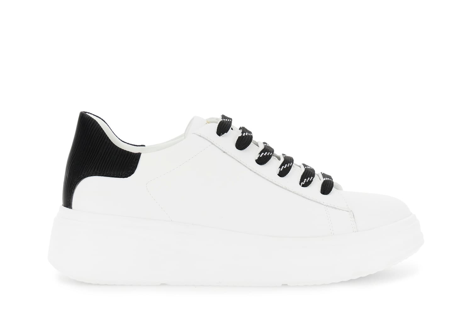 CafèNoir — Sneaker in pelle bianco/nero