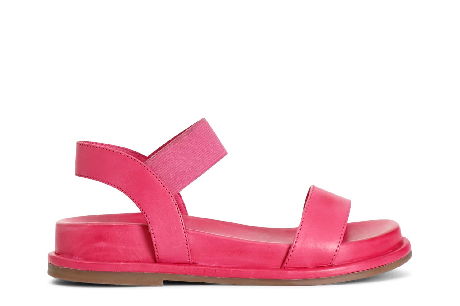 CafèNoir — Sandali in pelle con elastico fuxia