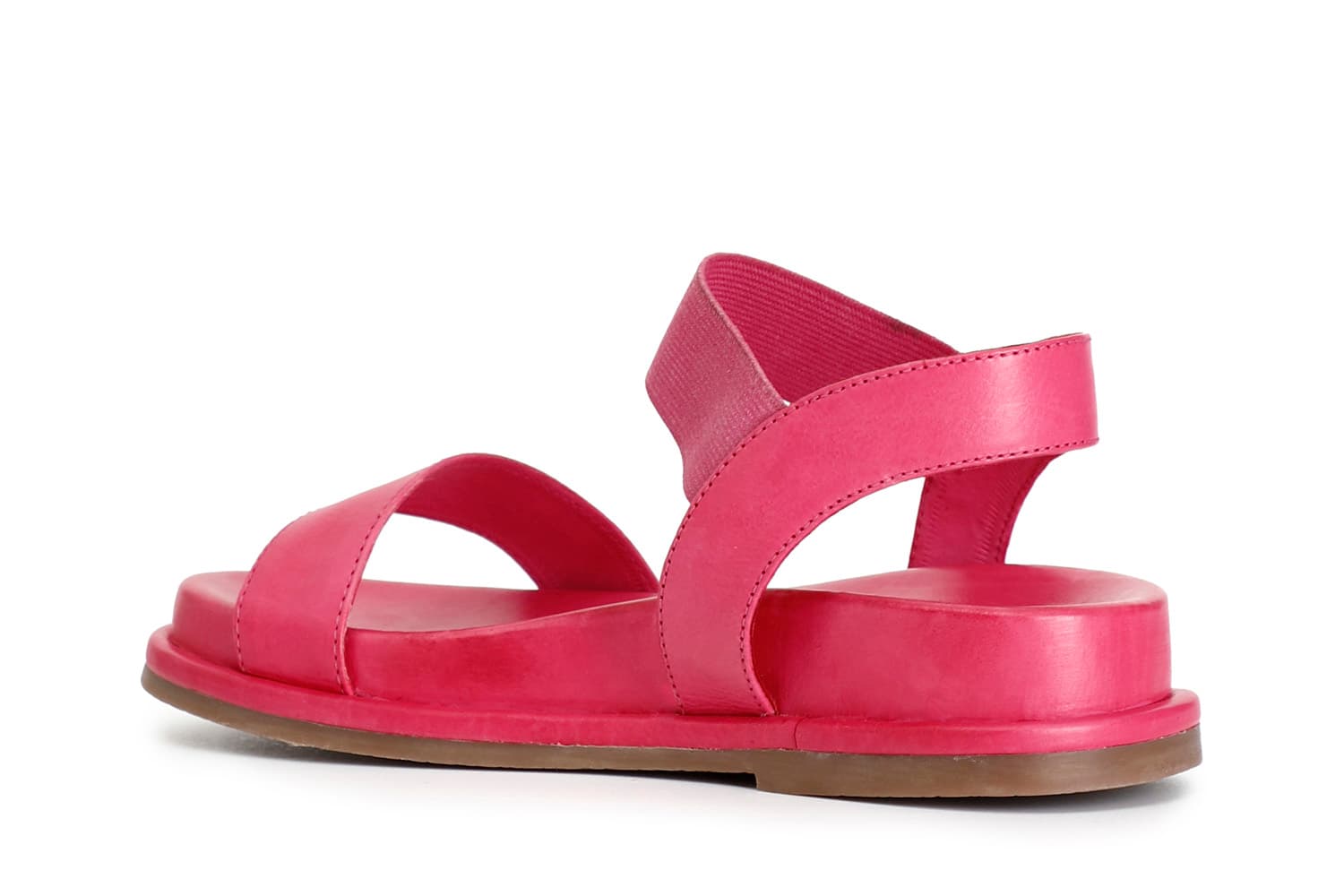 Sandali in pelle con elastico fuxia — vista 2