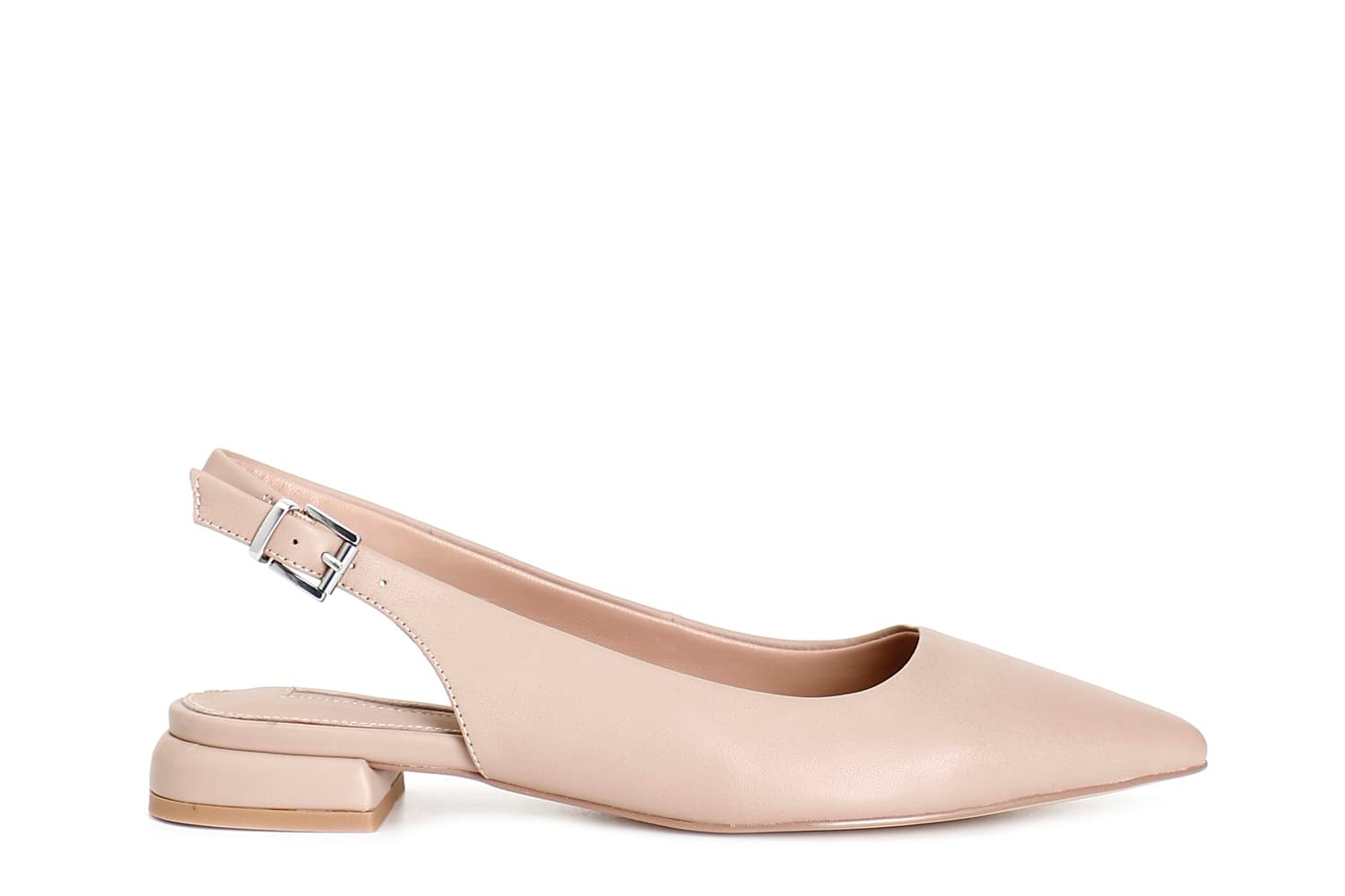 CafèNoir — Ballerine in pelle con laccio dietro nude