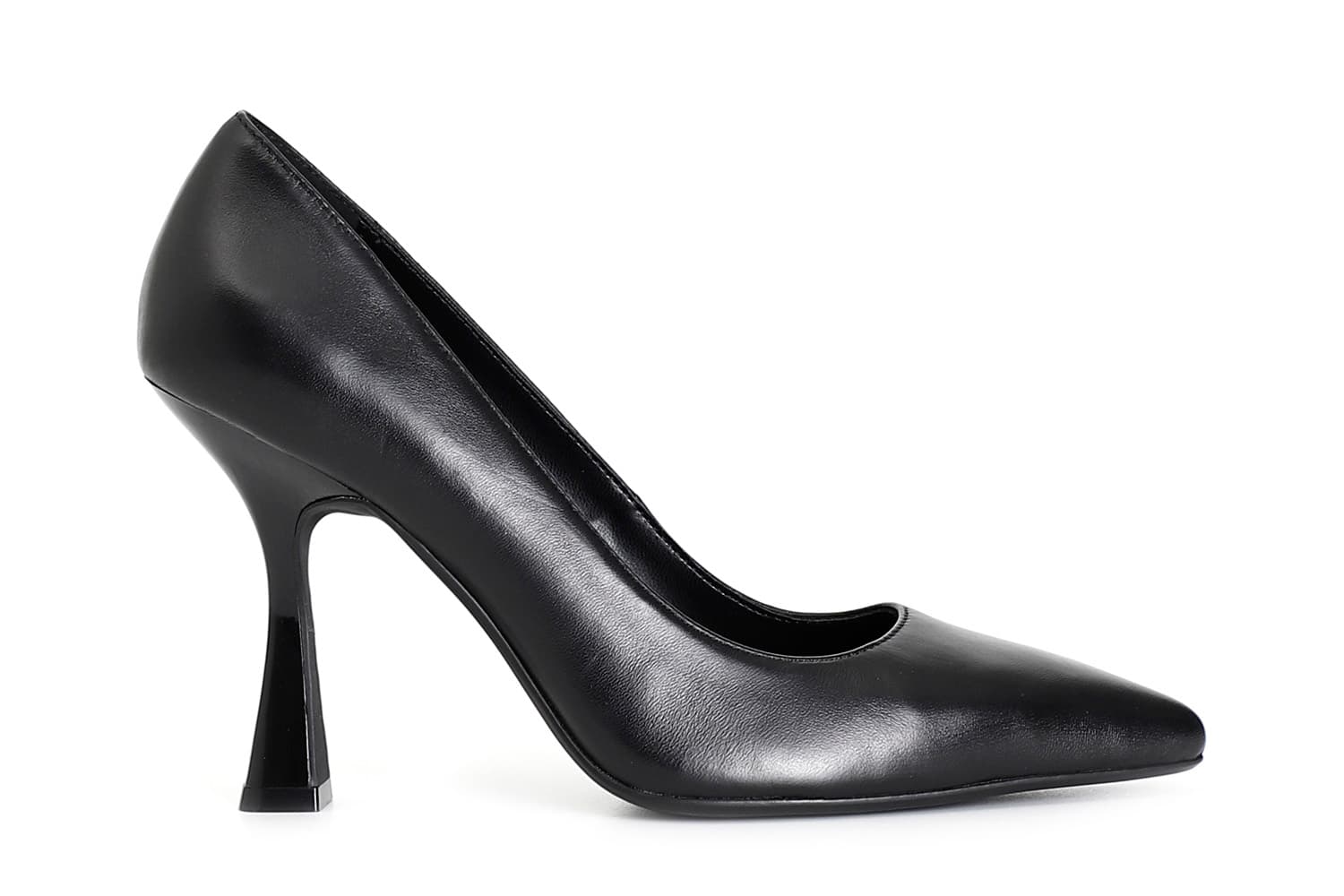 Décolleté in pelle tacco 100 mm nero — vista 3
