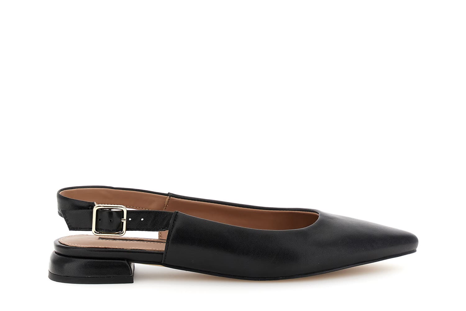 CafèNoir — Ballerine in pelle con laccio nero
