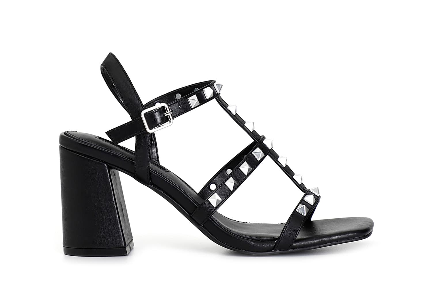 CafèNoir — Sandali in pelle con borchie nero