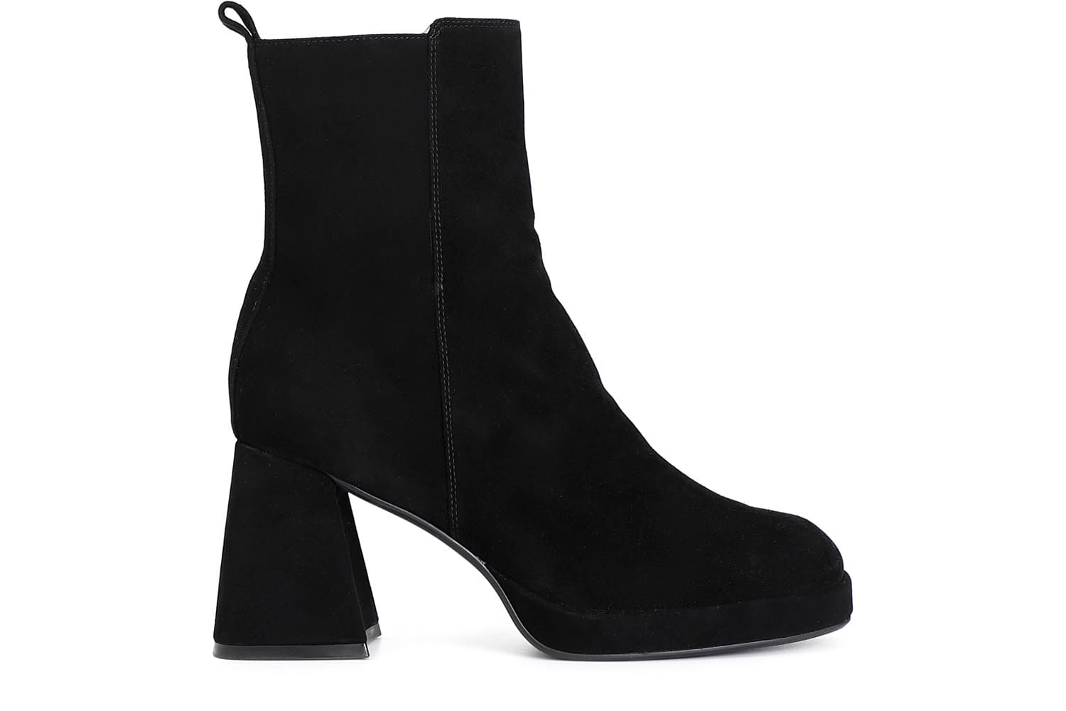 Tronchetto da donna in camoscio nero — vista 3
