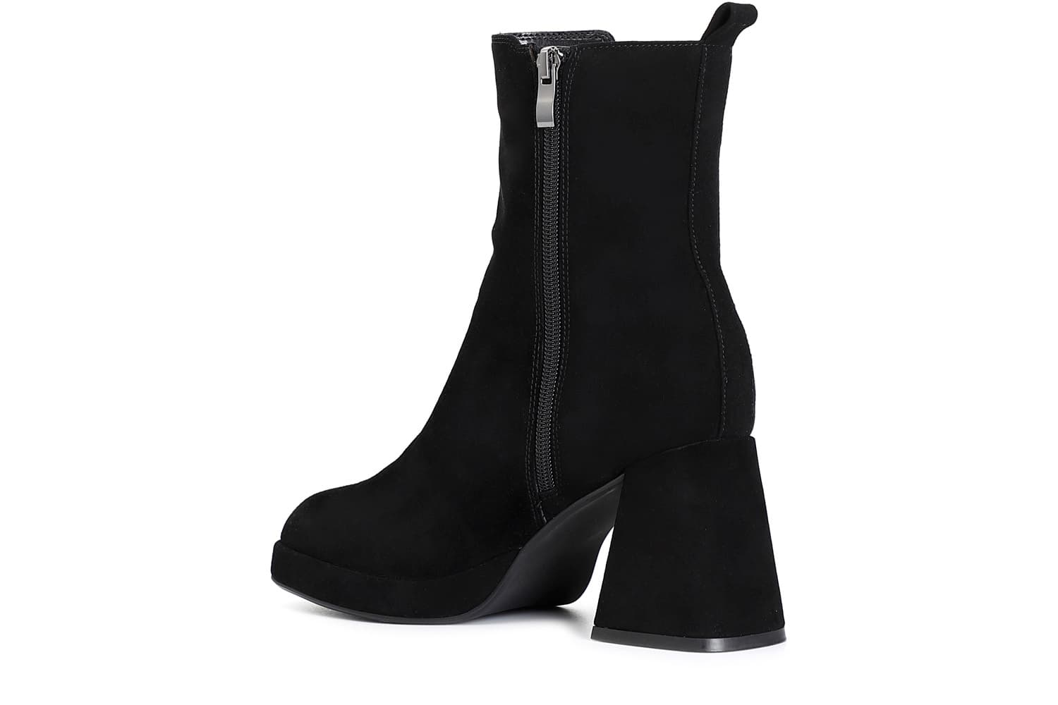 Tronchetto da donna in camoscio nero — vista 4