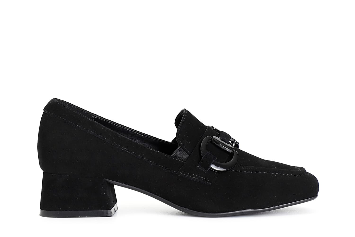 CafèNoir — Mocassino da donna in camoscio con morsetto nero