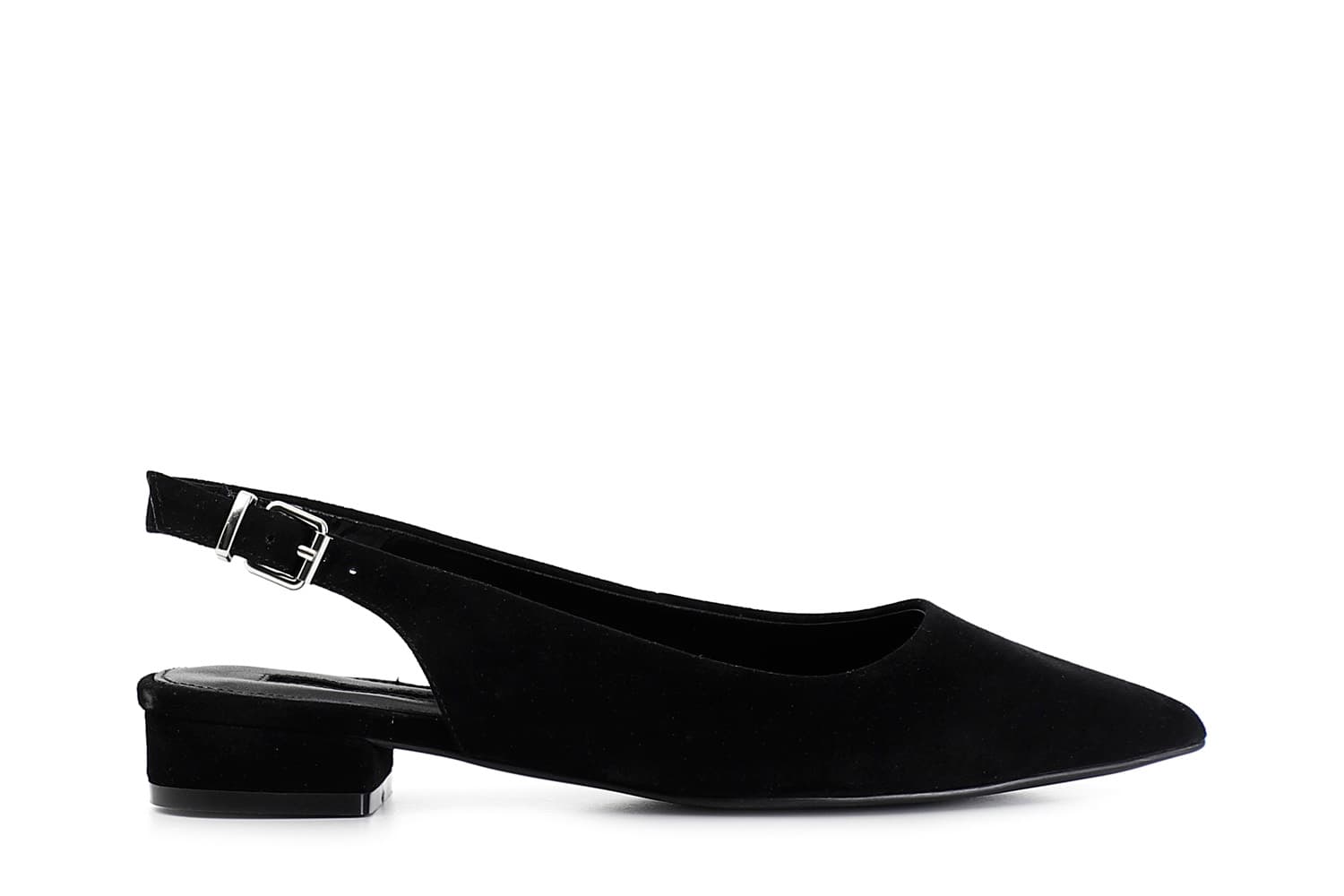 CafèNoir — Ballerine in camoscio aperte sul dietro nero