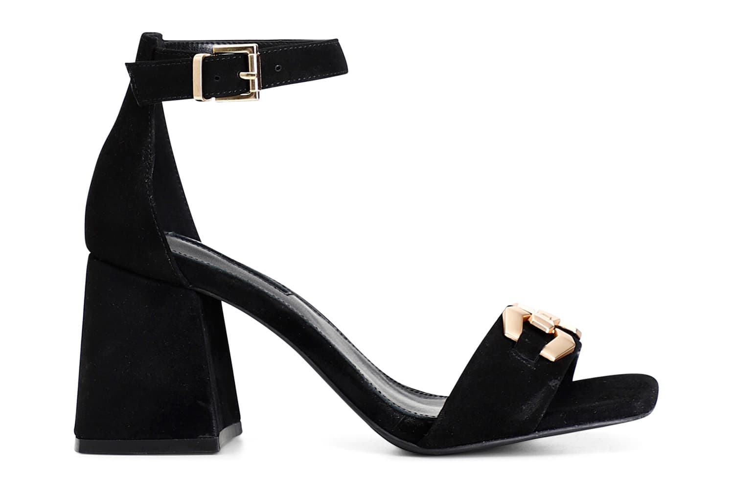 CafèNoir — Sandali in pelle scamosciata con accessorio nero