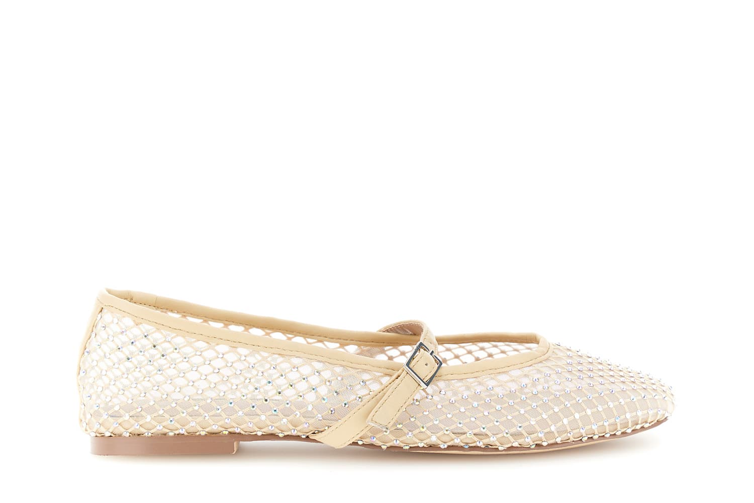 Ballerine con retina e multistrass platino — vista 3