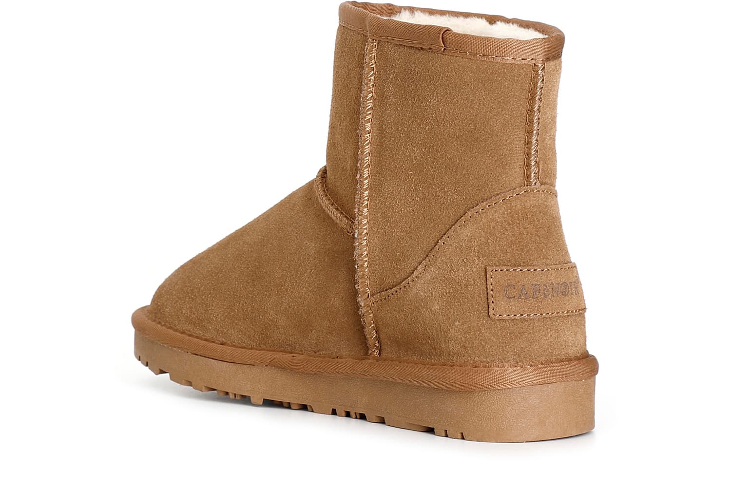 Tronchetto da donna con pelliccia sintetica camel — vista 2