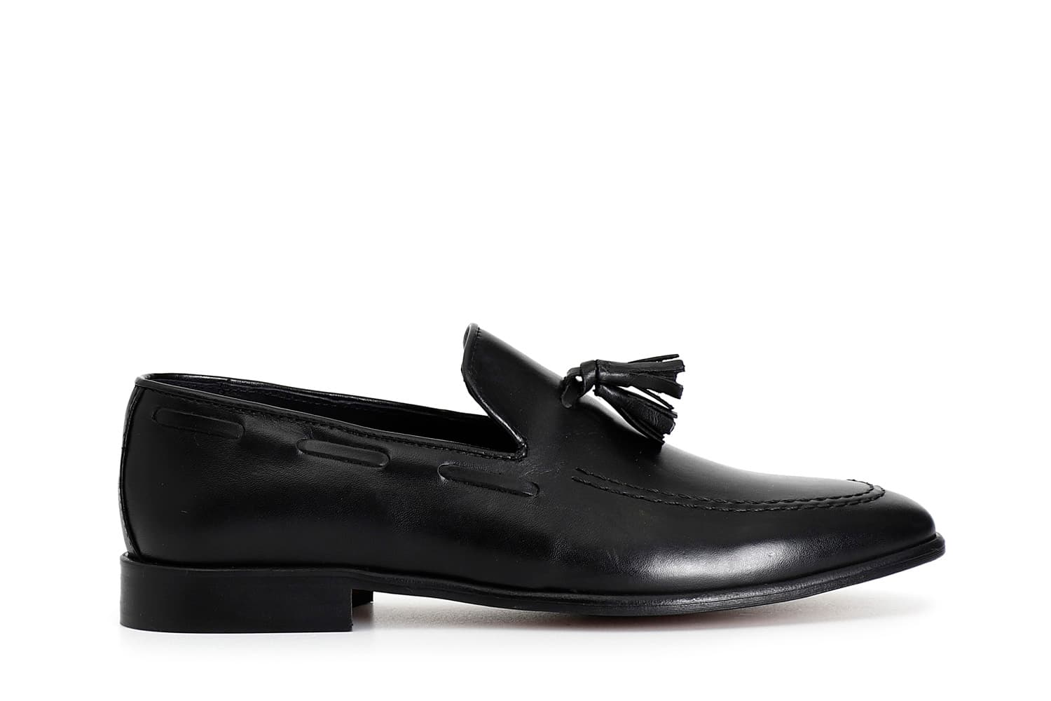 CafèNoir — Mocassini uomo in pelle con nappine nero