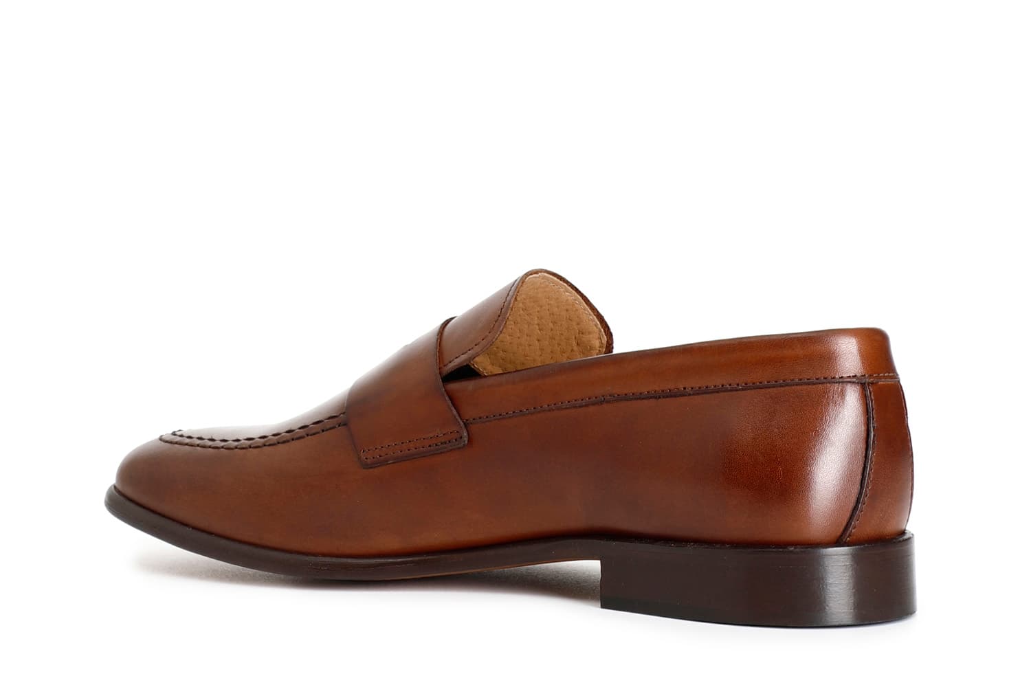 Mocassini uomo in pelle marrone — vista 2
