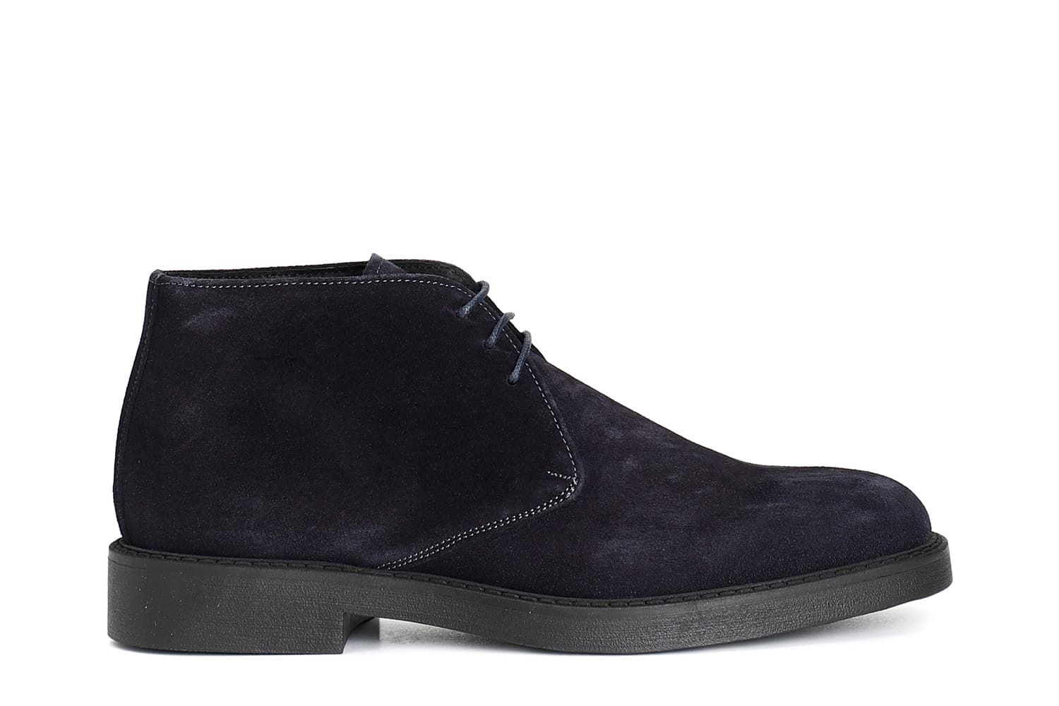 CafèNoir — Polacchina da uomo allacciata in camoscio navy
