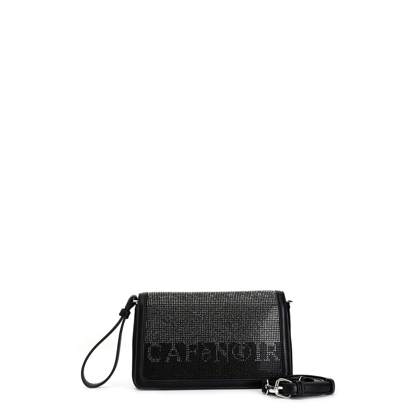 CafèNoir — Pochette ricoperta di strass bicolor nero