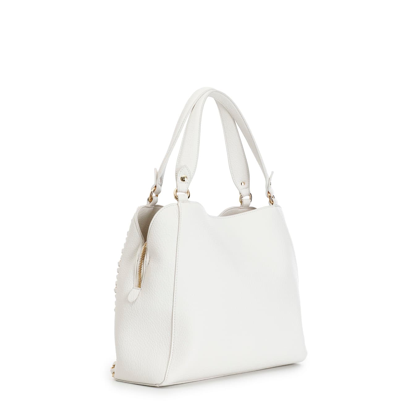 Shopping con catena ed infilatura bianco — vista 2