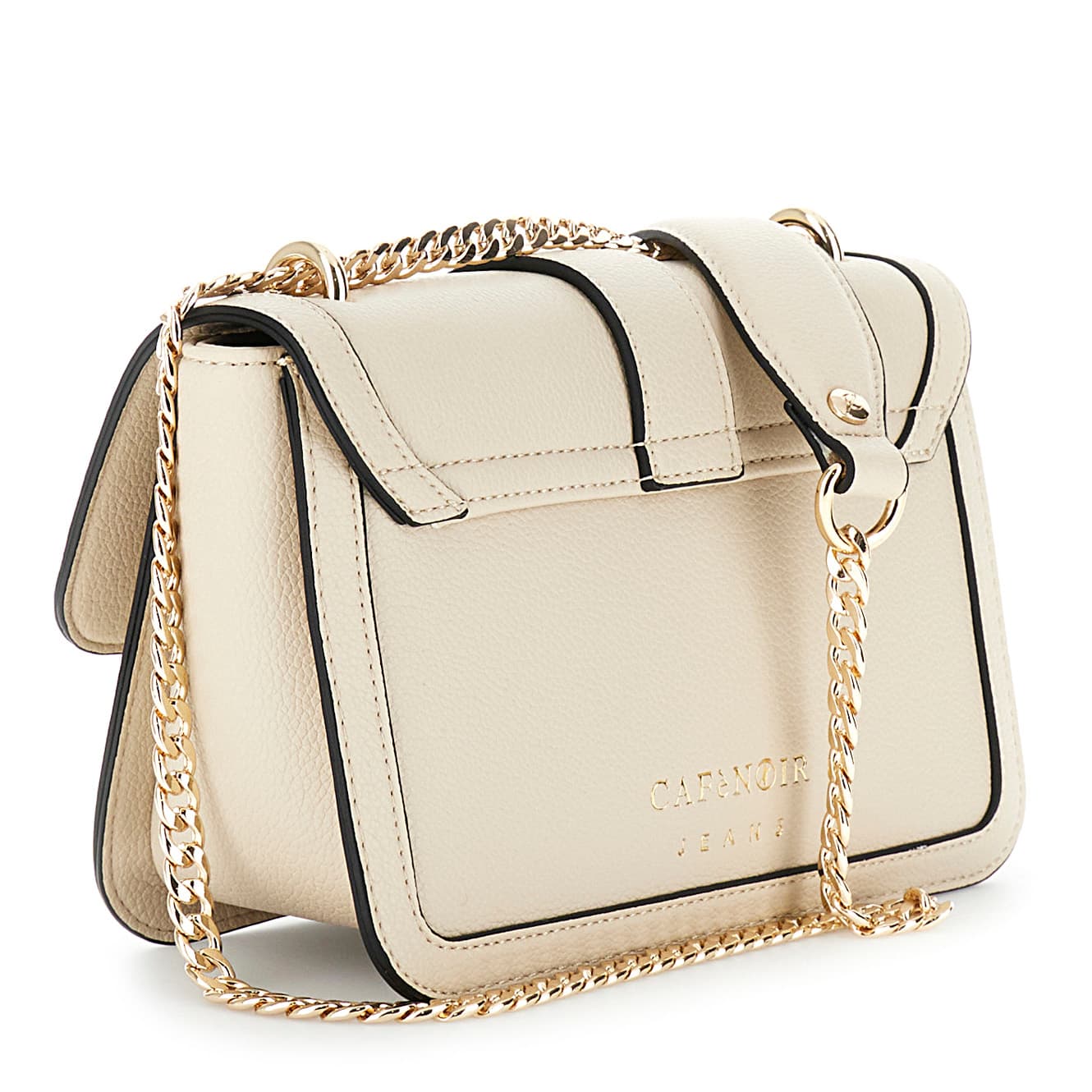 Tracollina rigida con pattina beige — vista 2