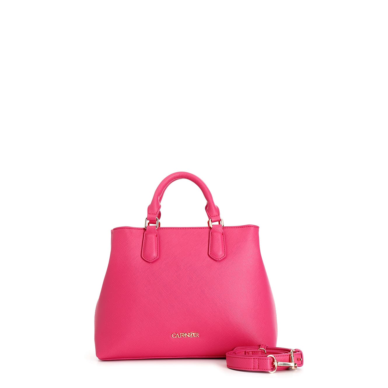 CafèNoir — Bauletto in materiale effetto saffiano fuxia