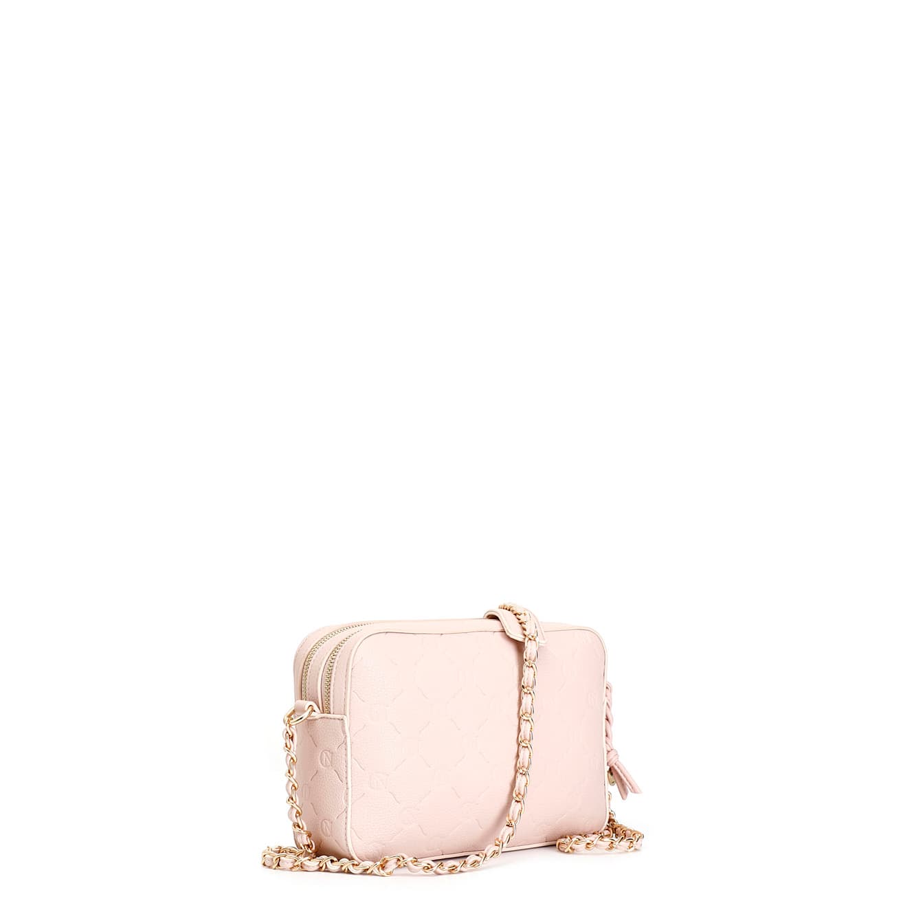 Camera bag con logo embossed all over cipria — vista 2