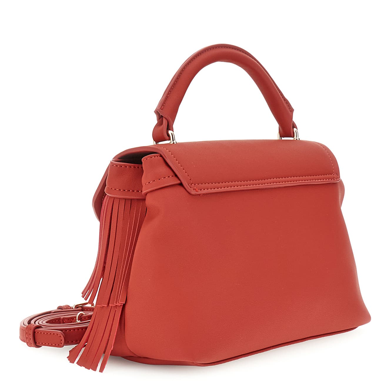 Borsa a mano con pattina e frange rosso — vista 4