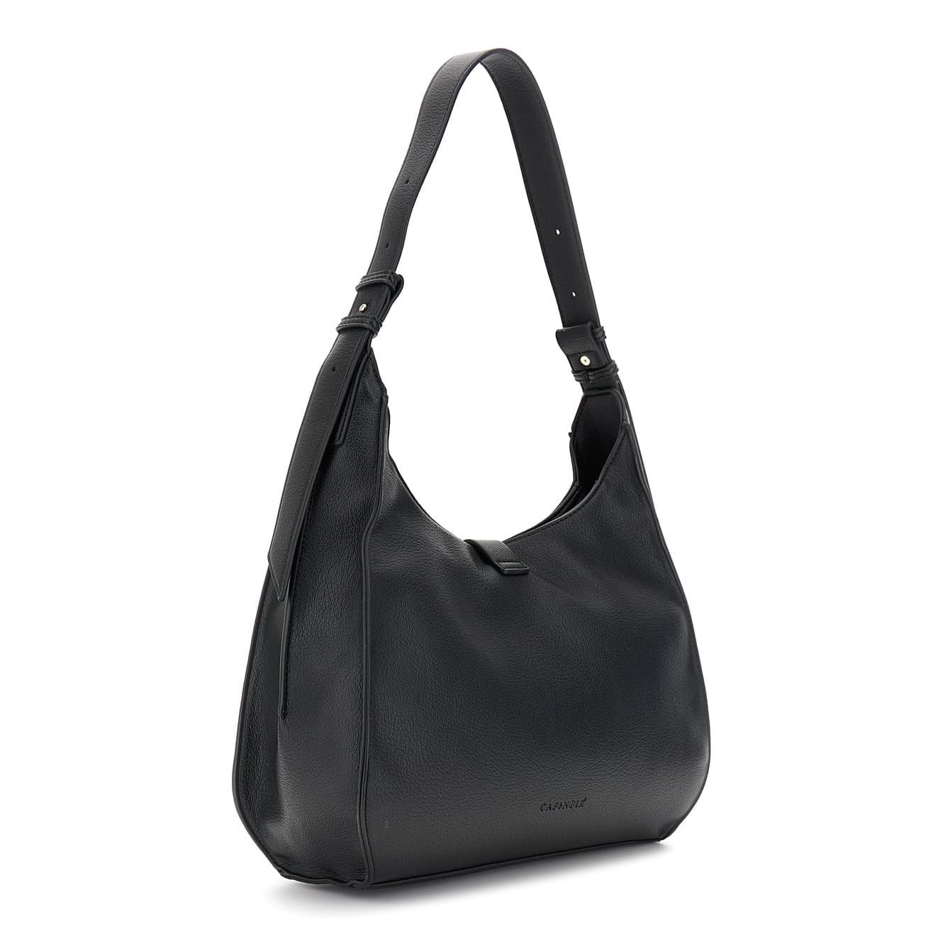 Borsa a spalla con costole a contrasto nero — vista 2